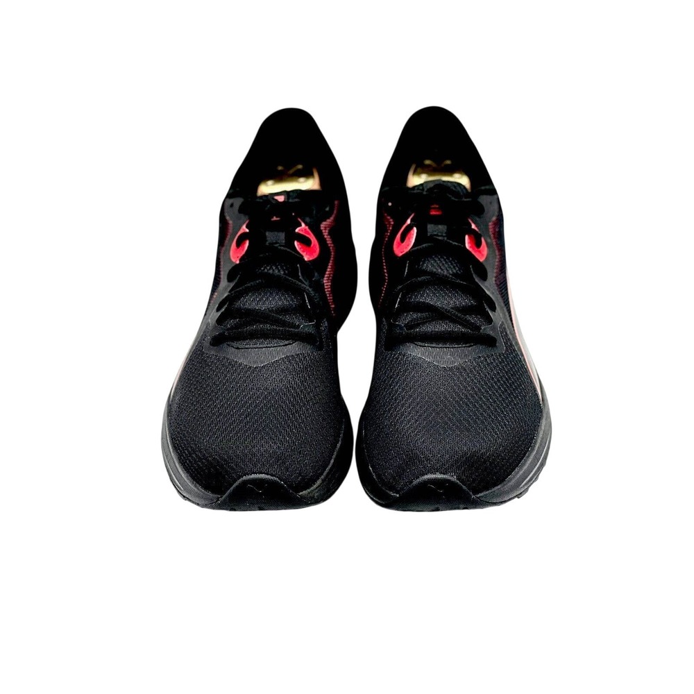 Puma Transport Mens Running Shoes Black Red Mesh Sneakers 376289-02 Size 13 - Picture 4 of 7